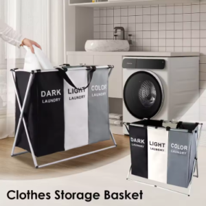 3 Grids Laundry Basket