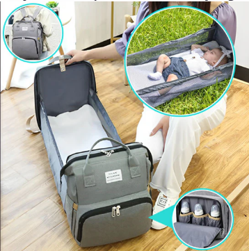 Mkoba wa Mama Unaoweza Kulala Unafanya kazi nyingi - Image 4