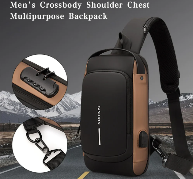Anti-theft Sling bag plus can charge your phone with built in USB Charging Port